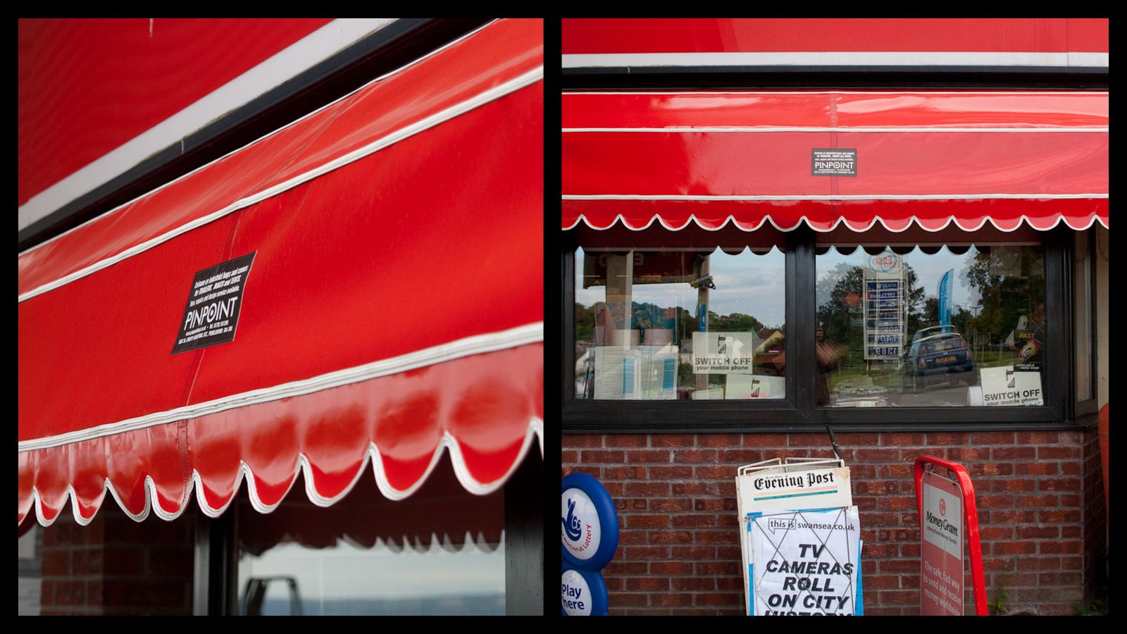 Shop front canopy designed and created by Sandra.